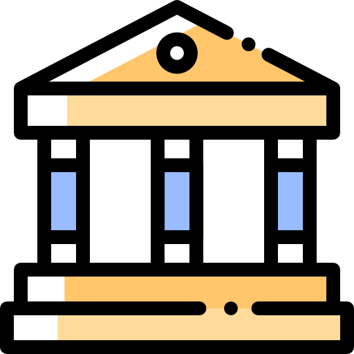 図書館 Detailed Rounded Color Omission icon