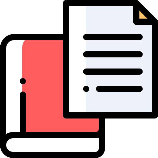 Book Detailed Rounded Color Omission icon