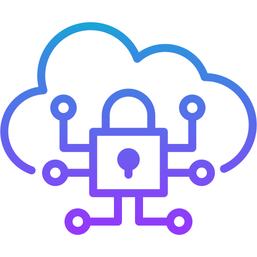 sicurezza nel cloud Generic gradient outline icona