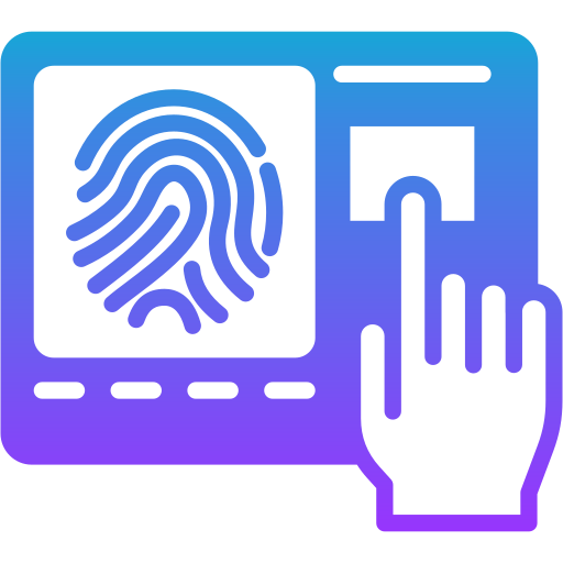 Fingerprint scan Generic gradient fill icon