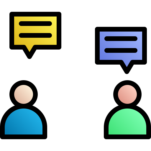 Chat Generic gradient lineal-color icon
