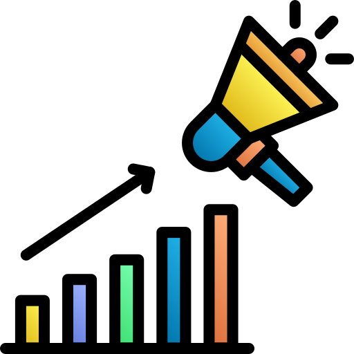 crecimiento del marketing Generic gradient lineal-color icono
