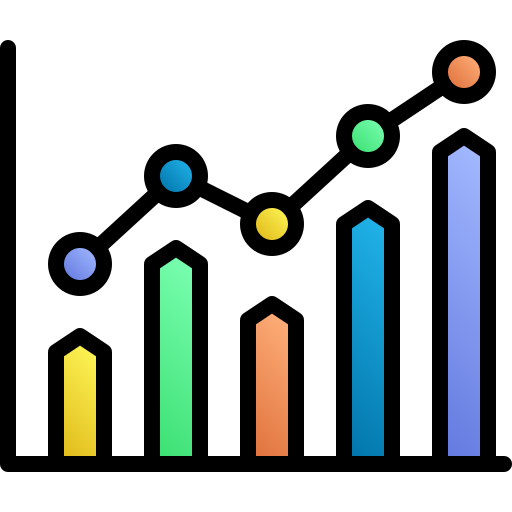 Statistics Generic gradient lineal-color icon