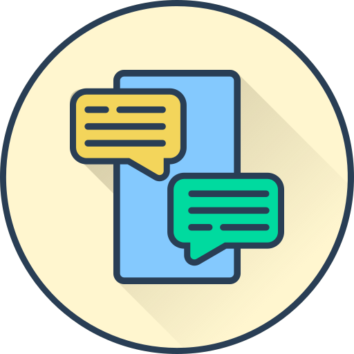 mobiler chat Generic gradient lineal-color icon