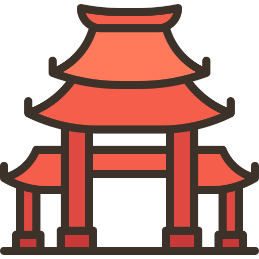 Китайский храм Generic color lineal-color иконка