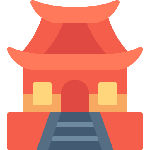Chinese temple Generic color fill icon