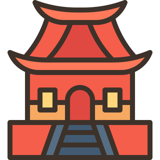 Chinese temple Generic color lineal-color icon