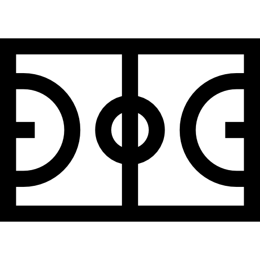Basketball court Basic Straight Lineal icon