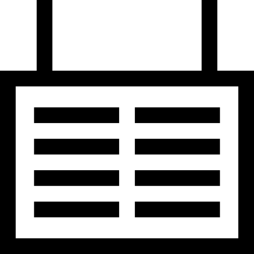 des horaires Basic Straight Lineal Icône