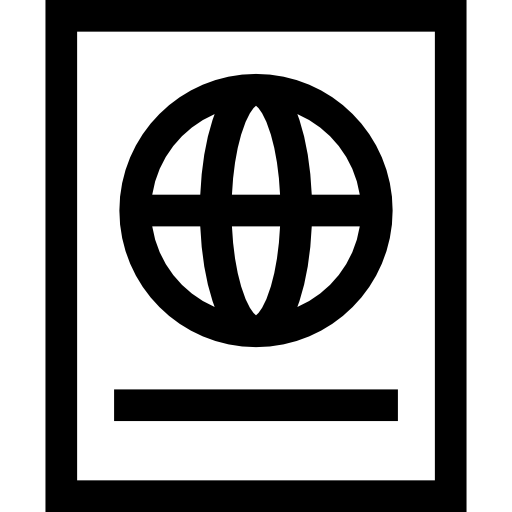 paszport Basic Straight Lineal ikona