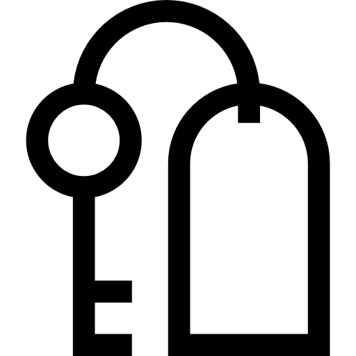 Ключ от отеля Basic Straight Lineal иконка