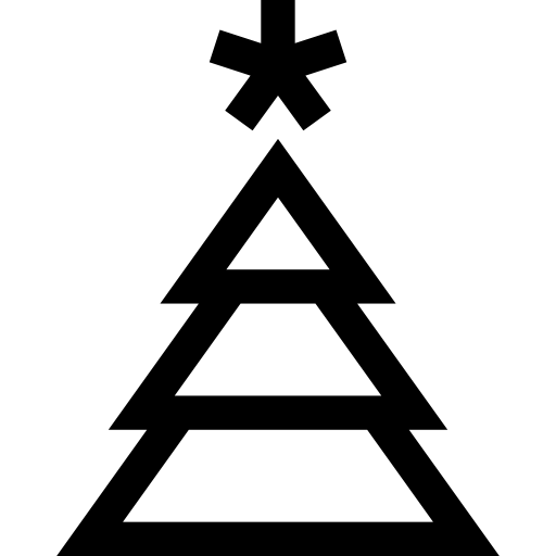 drzewko świąteczne Basic Straight Lineal ikona