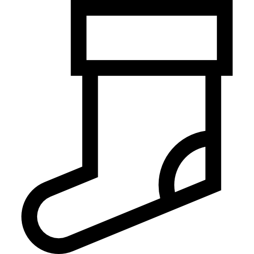 calcetín de navidad Basic Straight Lineal icono