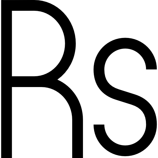 rupia Basic Straight Lineal ikona