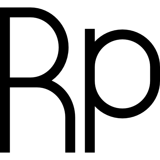 rupia indonesiana Basic Straight Lineal icona