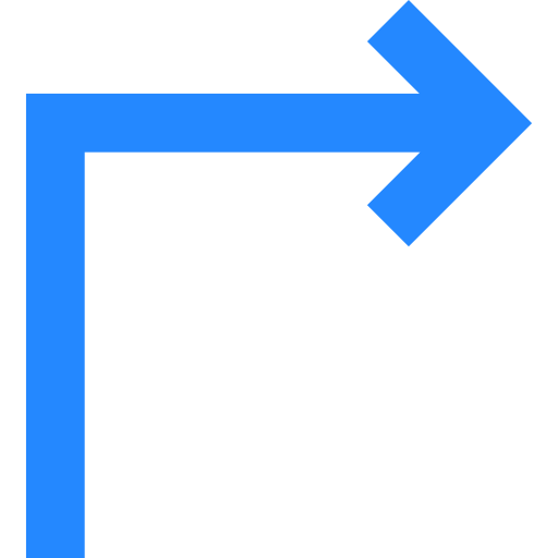 girare a destra Basic Straight Flat icona