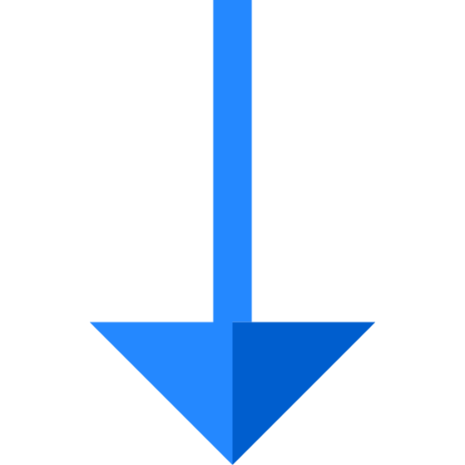 freccia in giù Basic Straight Flat icona