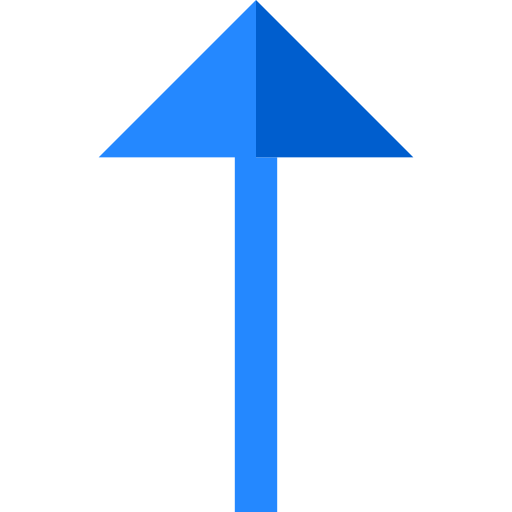 위쪽 화살표 Basic Straight Flat icon