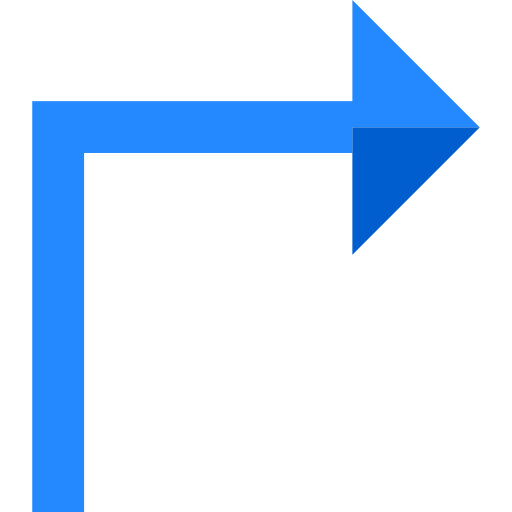 freccia destra Basic Straight Flat icona