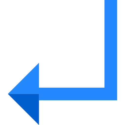 freccia sinistra Basic Straight Flat icona