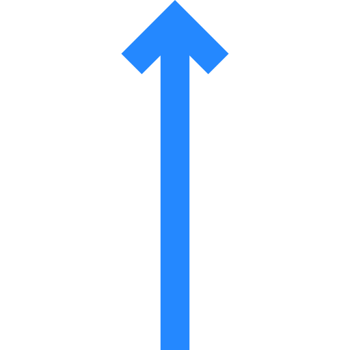 flecha hacia arriba Basic Straight Flat icono
