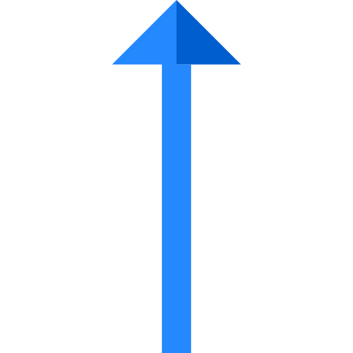 Стрелка вверх Basic Straight Flat иконка