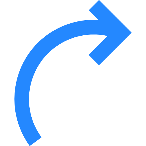 kromme pijl Basic Straight Flat icoon