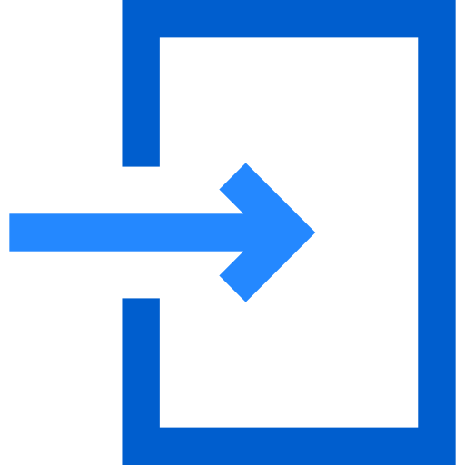 Log in Basic Straight Flat icon