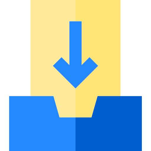 bandeja de entrada Basic Straight Flat icono