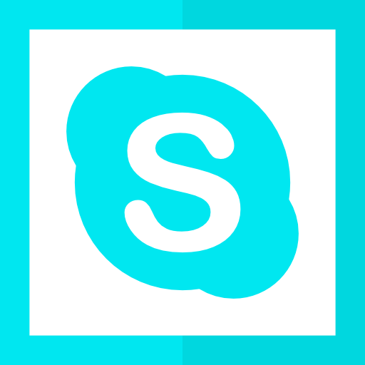 skype Basic Straight Flat иконка