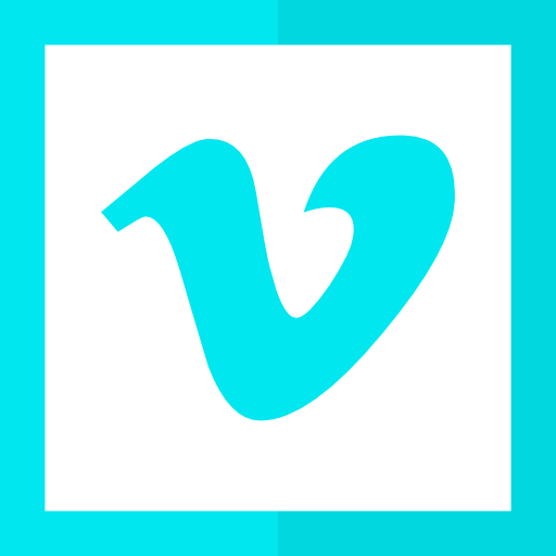 vimeo Basic Straight Flat icoon