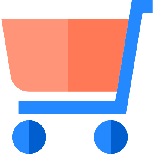 carrito de compras Basic Straight Flat icono