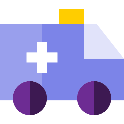 Ambulance Basic Straight Flat icon