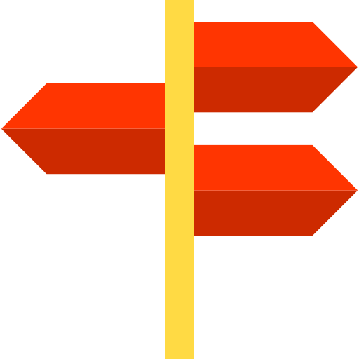 道標 Basic Straight Flat icon
