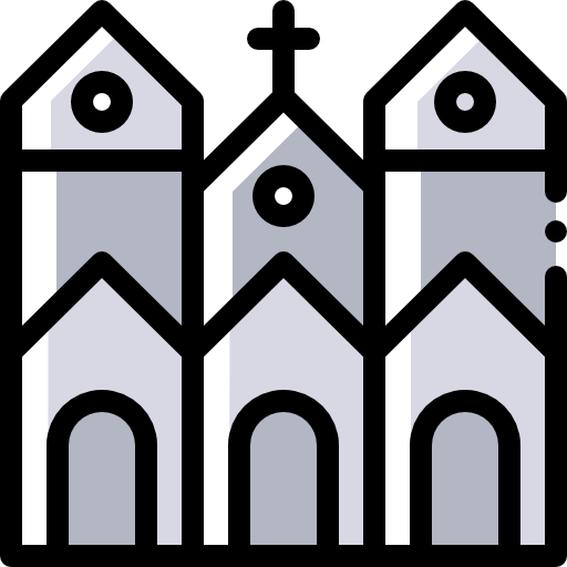 kirche Detailed Rounded Color Omission icon