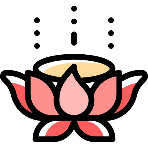 fleur de lotus Detailed Rounded Color Omission Icône