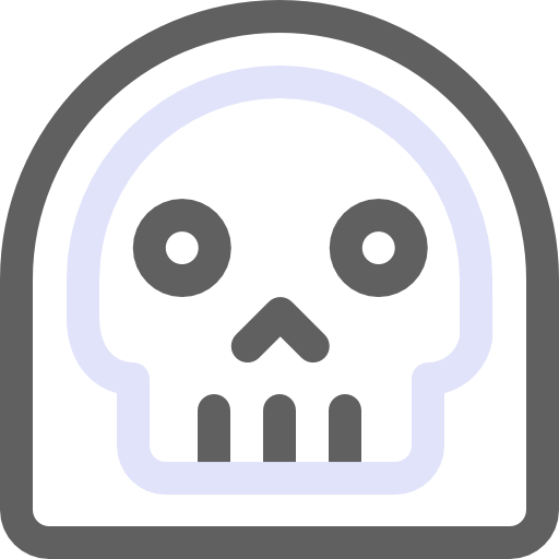 muerte Basic Rounded Lineal Color icono