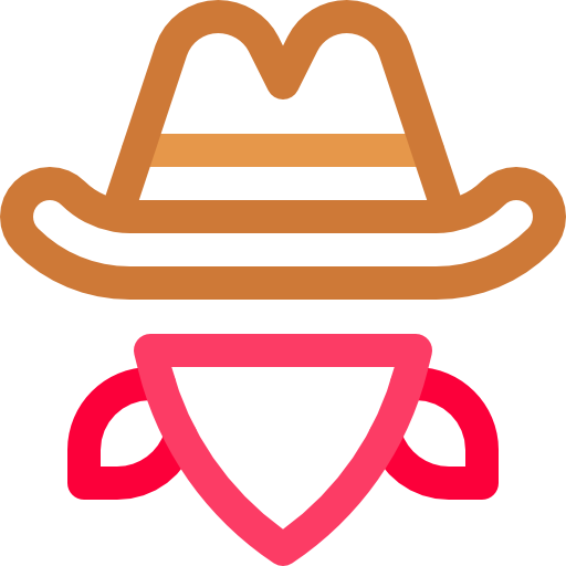 cow-boy Basic Rounded Lineal Color Icône