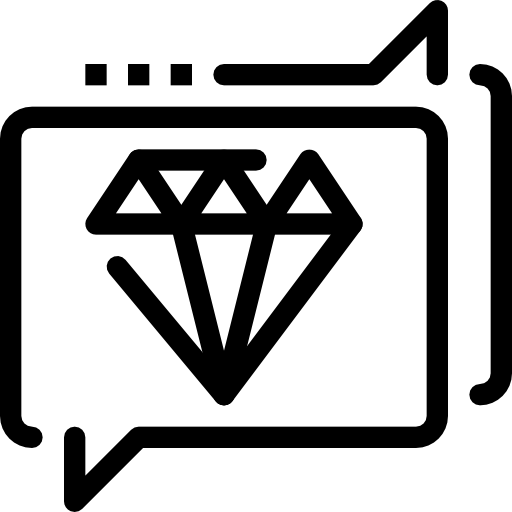 diamante Maxim Flat Lineal icono
