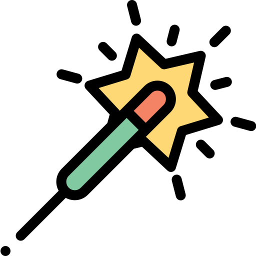 Sparkler Detailed Rounded Lineal color icon