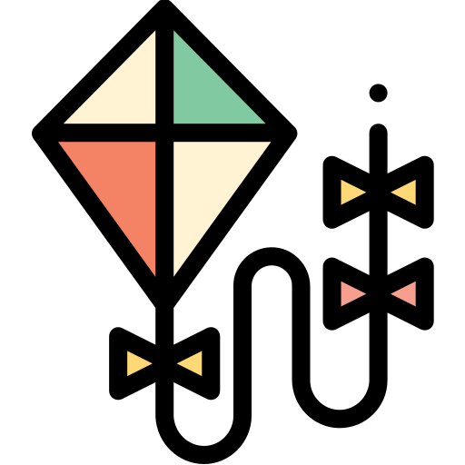 凧 Detailed Rounded Lineal color icon