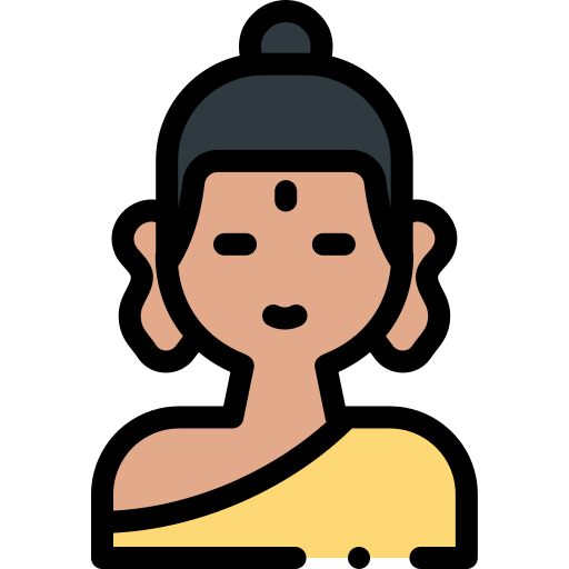 Buddha Detailed Rounded Lineal color icon