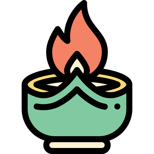 Candle Detailed Rounded Lineal color icon