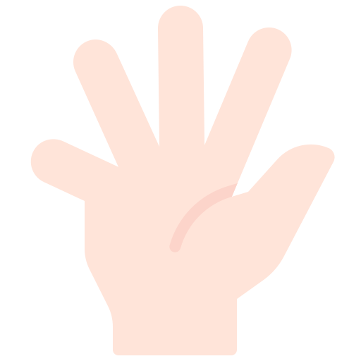 cinco dedos Generic color fill icono