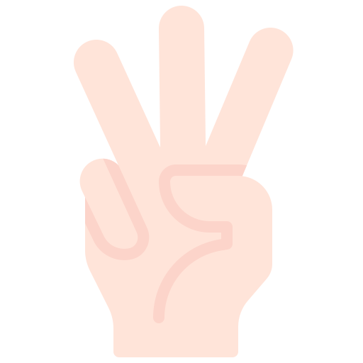 Три пальца Generic color fill иконка