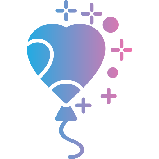 Heart balloon Generic gradient fill icon