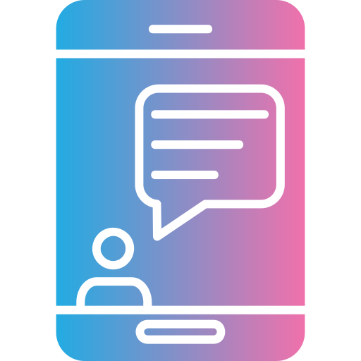 Smartphone chat Generic gradient fill icon