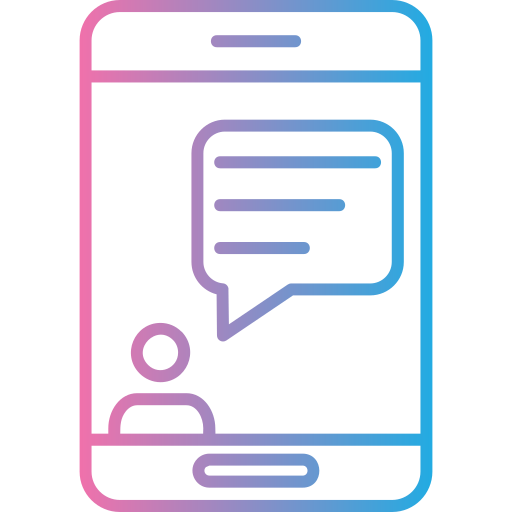 smartphone-chat Generic gradient outline icoon