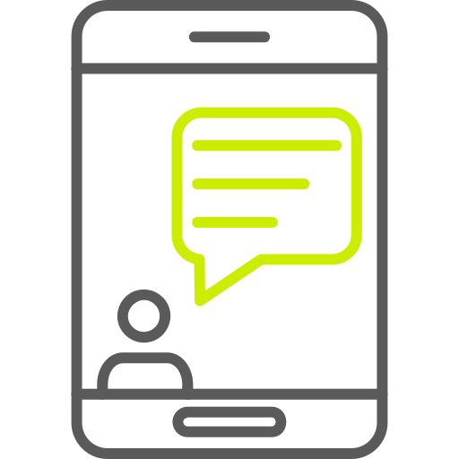 chatta sullo smartphone Generic color outline icona