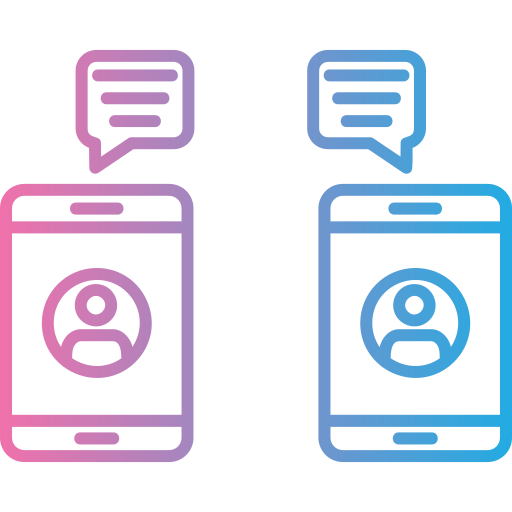 Smartphone chat Generic gradient outline icon